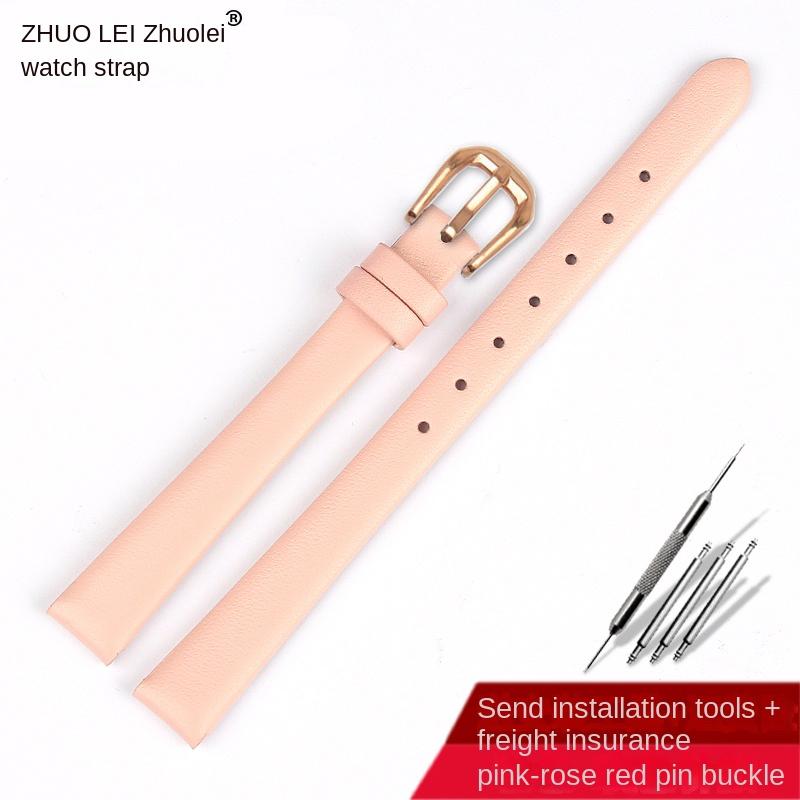 Pro jakoukoli značku Módní kožený řemínek na hodinky dámský mini Štíhlý malý rozměr pásek 6mm 8mm 10 12 14 16mm černý hnědý červený bílý modrý řemínek
