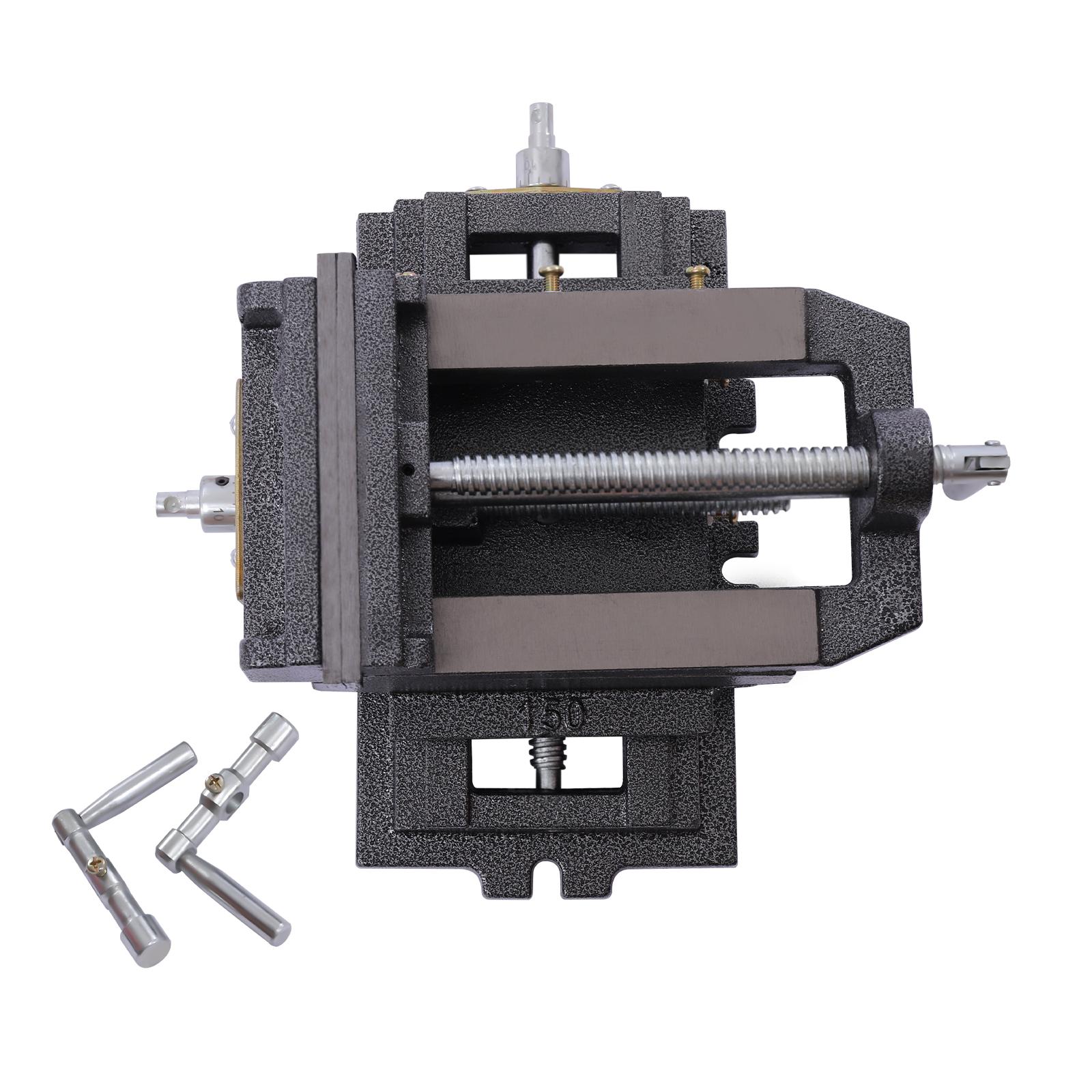 

Сверхпрочные 6-дюймовые тиски для фрезерного станка, стальные губки высокой твердости, чугунные тиски-зажим для сверлильного станка со шкалой для ЧПУ, металлообработки, деревообработки чёрный