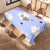 Modern Floral Printed Tablecloths For Dining Room Decor Perfect for Home Party Decoration 3D Printing Tablecloth Blu