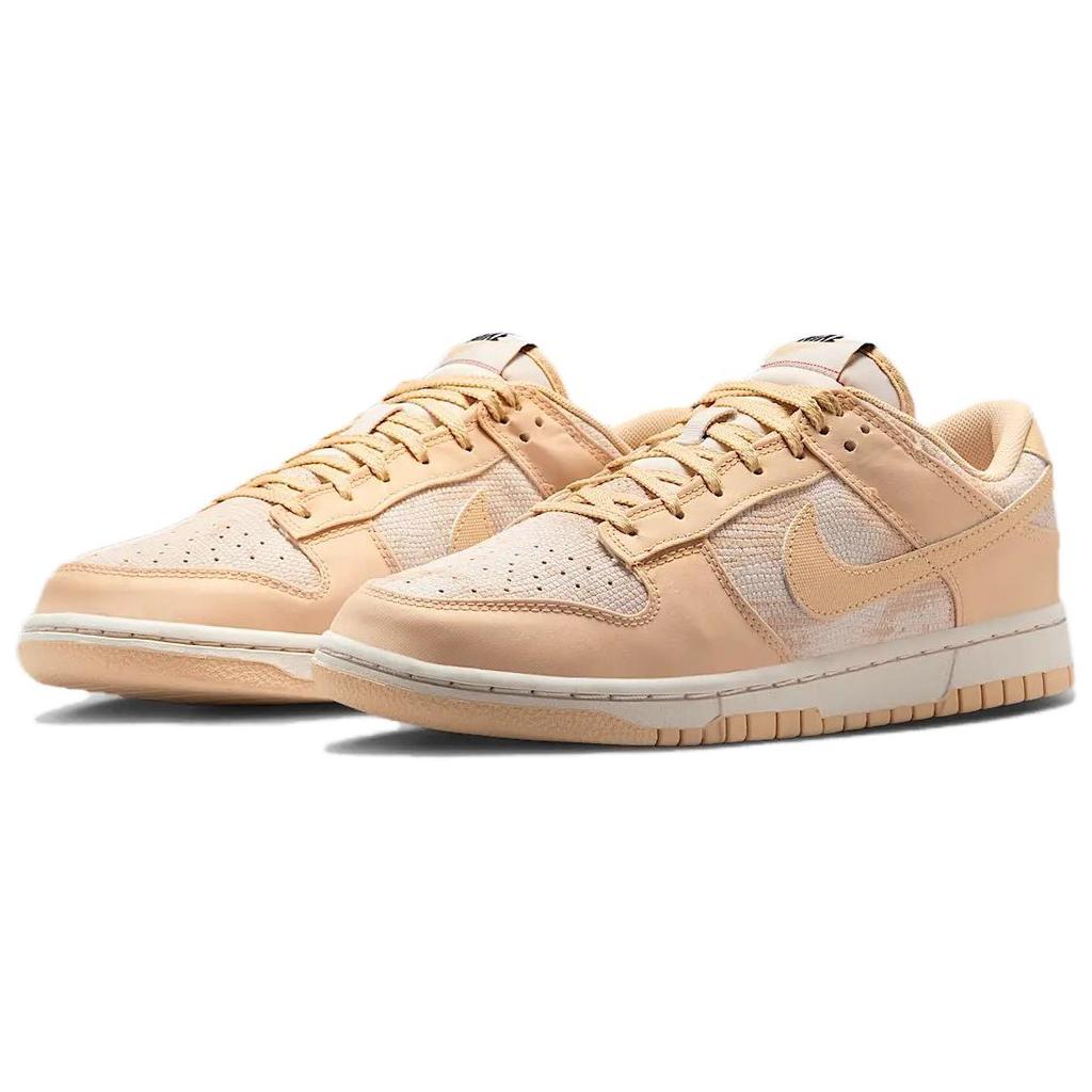 Nike Dunk Low Light Orewood Snakeskin Women Sneakers Tan Light-Orewood-Brown University-Red HJ5777-101