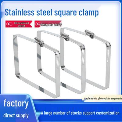 Parafuso U Quadrado de Aço Inoxidável 304 Braçadeira Strut para Aperto de Cabo Fotovoltaico, Mangueira, Eletrocalha e Tubo.