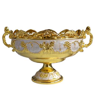 Alliage de qualité à la mode, assiette de fruits de luxe pour la maison, décoration d'assiette de bonbons, assiette de collation, bol de collation de style européen