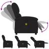 Vidaxl Foldable Massage Armchair, Black, Fabric Upholstered