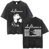 Washed Vintage Rock Band Deftones Cat Graphic Tshirts Men Alternative Heavy Metal Short Sleeve T Shirts Male Retro Streetwear