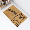 Funny Cat Carpet Floor Cartoon Middle Finger Despise Go Away Bathroom Mat Rug Water Absorption Home Decoearion Bedroom Entry Laugh-Inducing