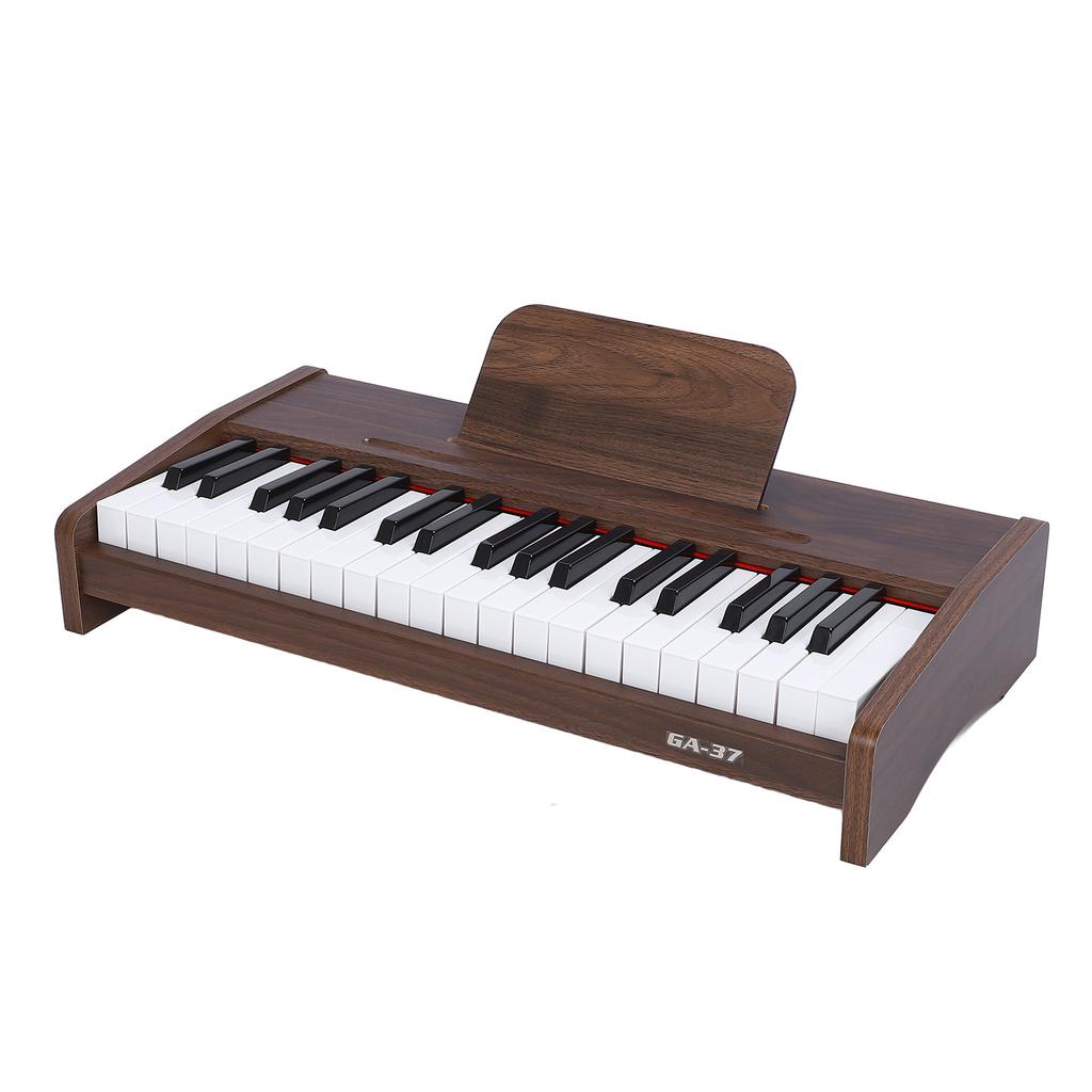 Piano Keyboard 37 2.2cm Key Walnut Grain Pattern Electric Keyboard for Beginners and Experienced
