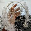 Shining Crystal Hair Hoop Flowers Fringed Bridal Headdress Fashion Head Chain  Wedding Jewelry Set