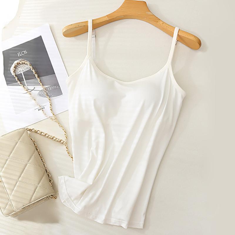 

Женская майка-топ с подкладкой на шее и подкладкой под грудь, цельный бюстгальтер, базовый слой, рубашка 4XL белый