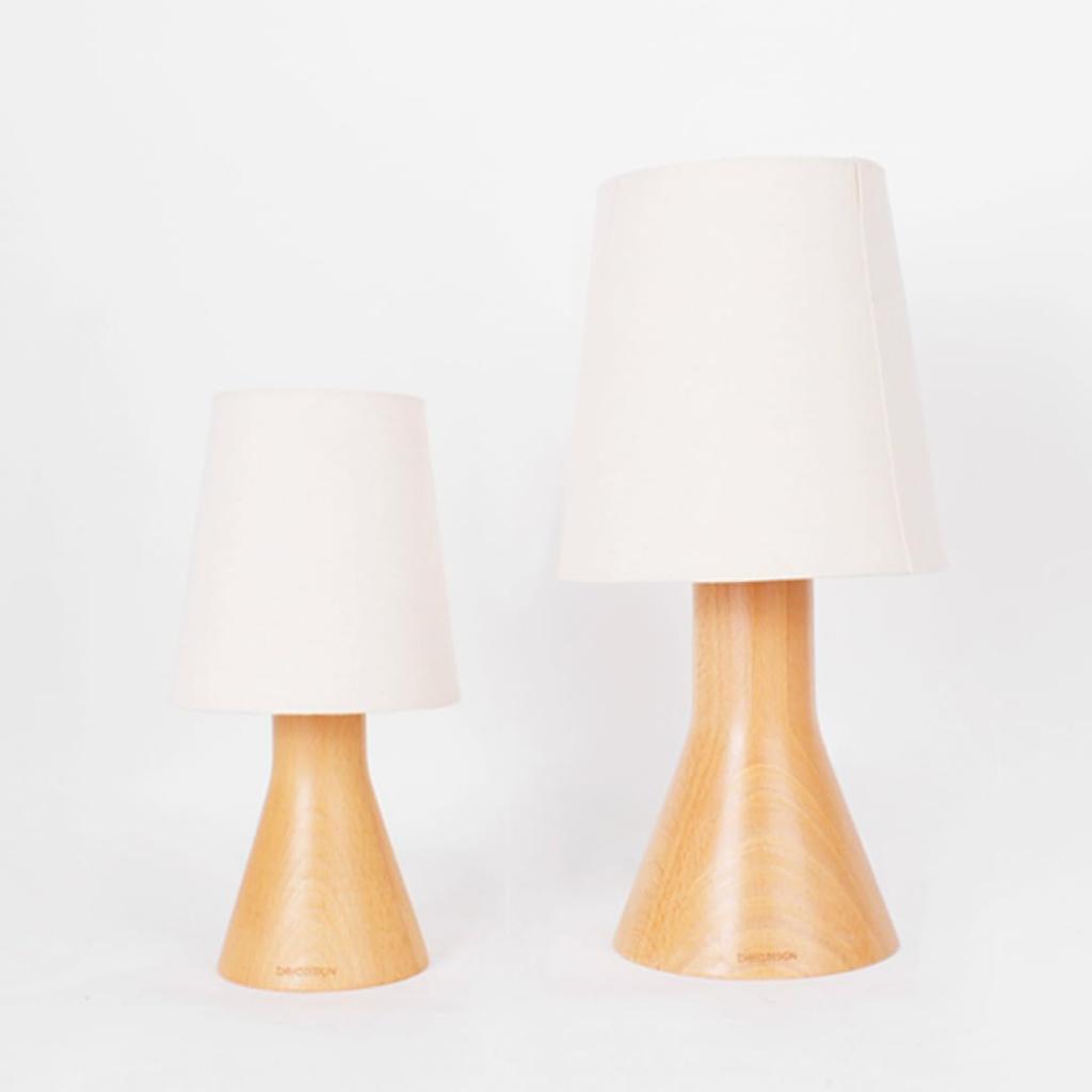 belaDESIGN Table Indirect Made in Natural LED USB Powered Lamp, Lighting, Germany, Beech, Wood, Dimmable, Compatible, (Height 26cm)