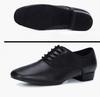 Leather Men Dance Shoes Sports Square Shoes For Men Adult Soft Dance Latin Shoes Modern Waltz Male Sneakers Increase