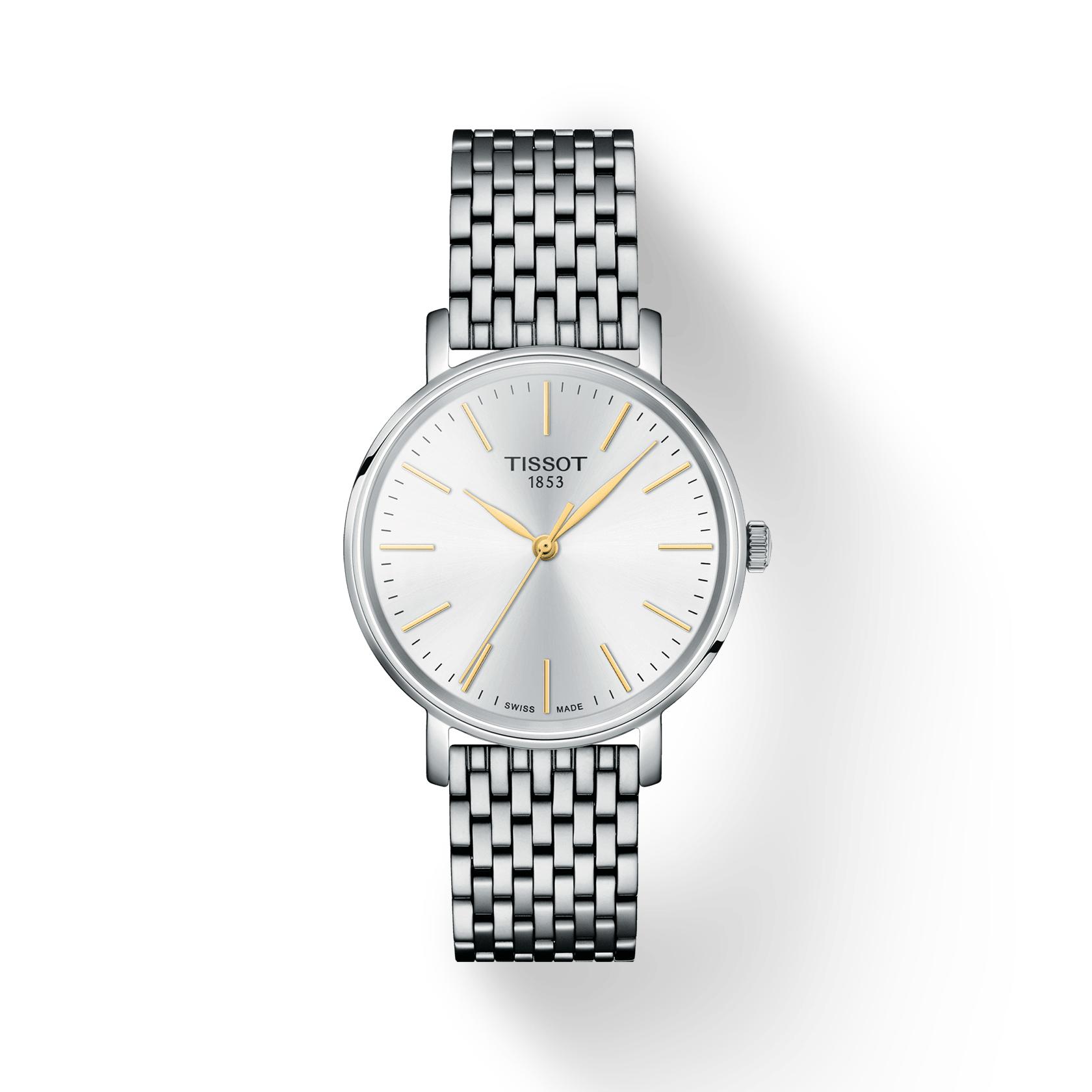 Tissot Stainless Steel White Dial Men s Fashion Watch T143.210.11.011.01 белый