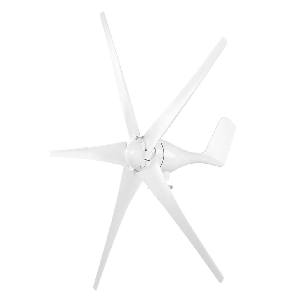 800W Small Wind Generator 5 Blades Power Parts Turbines Kit  for Marine Home ChargingWhite 12V