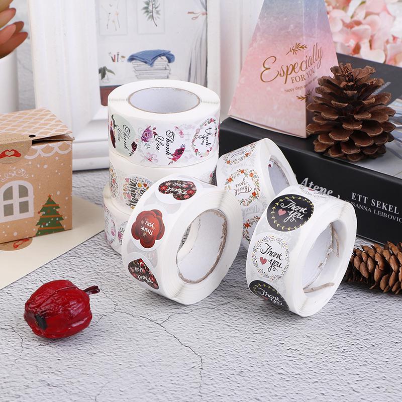 Thank You Stickers Seal Labels Cute Stickers 500Pcs Per Roll Stationery Sticker
