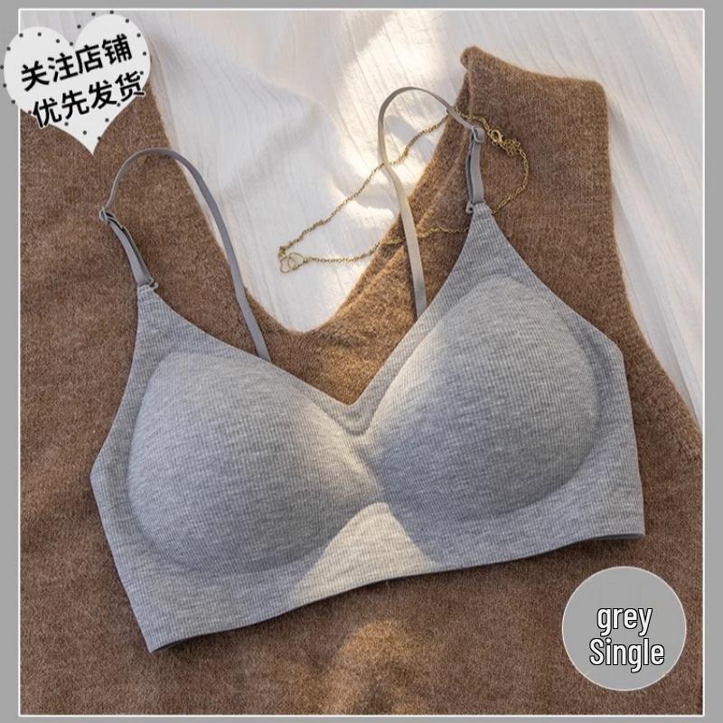 Seamless Push-Up Bra: Backless, Wireless, Small Chest Support, Fine Straps