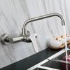 Wall-Mounted Kitchen Faucet, Stainless Steel 360° Rotatable Spout for Household Sink and Laundry Rooma