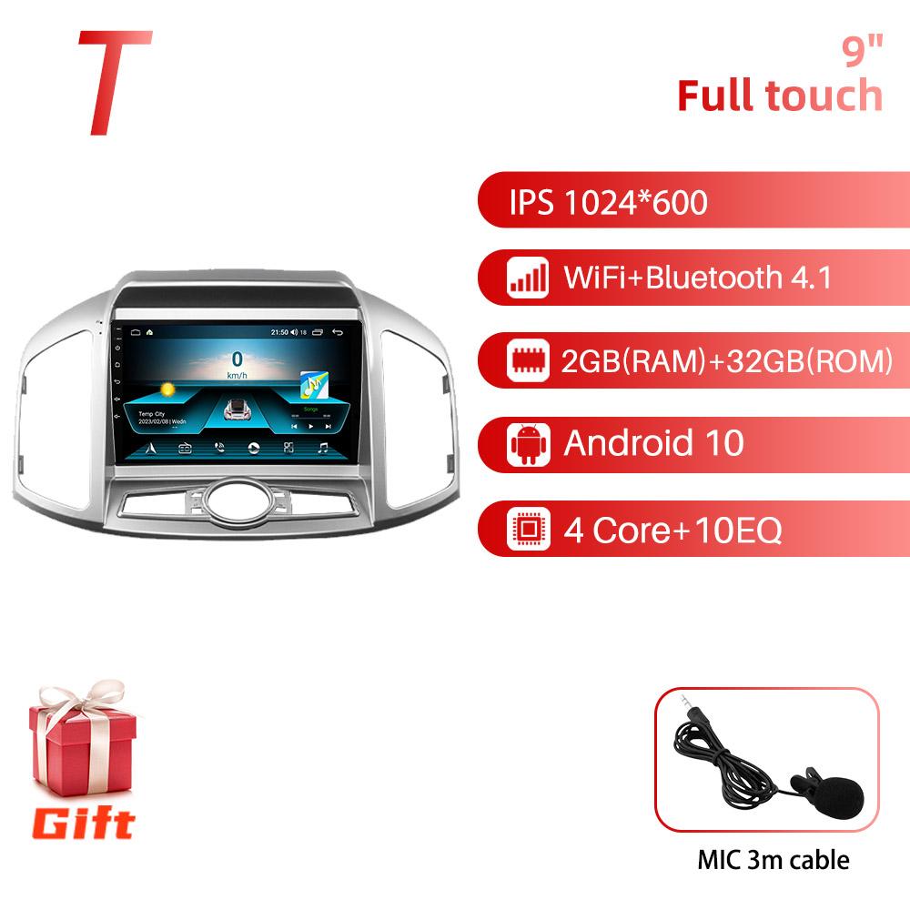 2 Din Android Car Radio for Chevrolet Captiva 2012-2017 9" Stereo Receiver GPS Bluetooth-compatible Navigation Multimedia Player