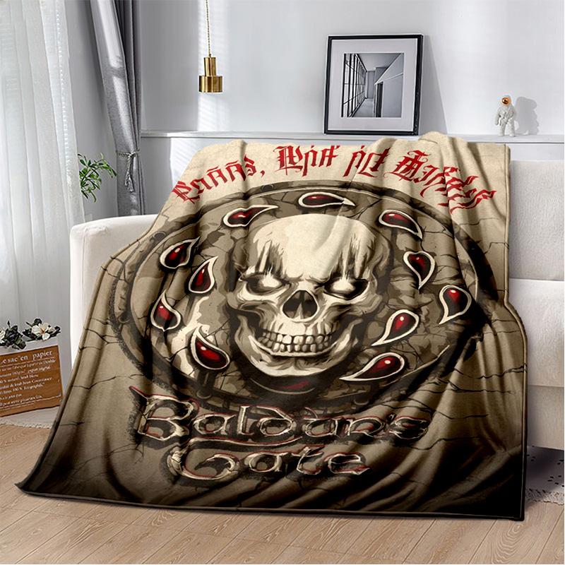 Baldur Gate3 Game Gamer Cartoon 3D Blanket,Soft Throw Blanket for Home Bedroom Bed Sofa Picnic Travel Office Cover Blanket Kids