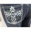 RogueWave Jeans Pantaloni a Zampa Donna Vintage Boot Cut Ricamo Tasche Strass Lavati Donna Jeans Strappati Pantaloni Streetwear