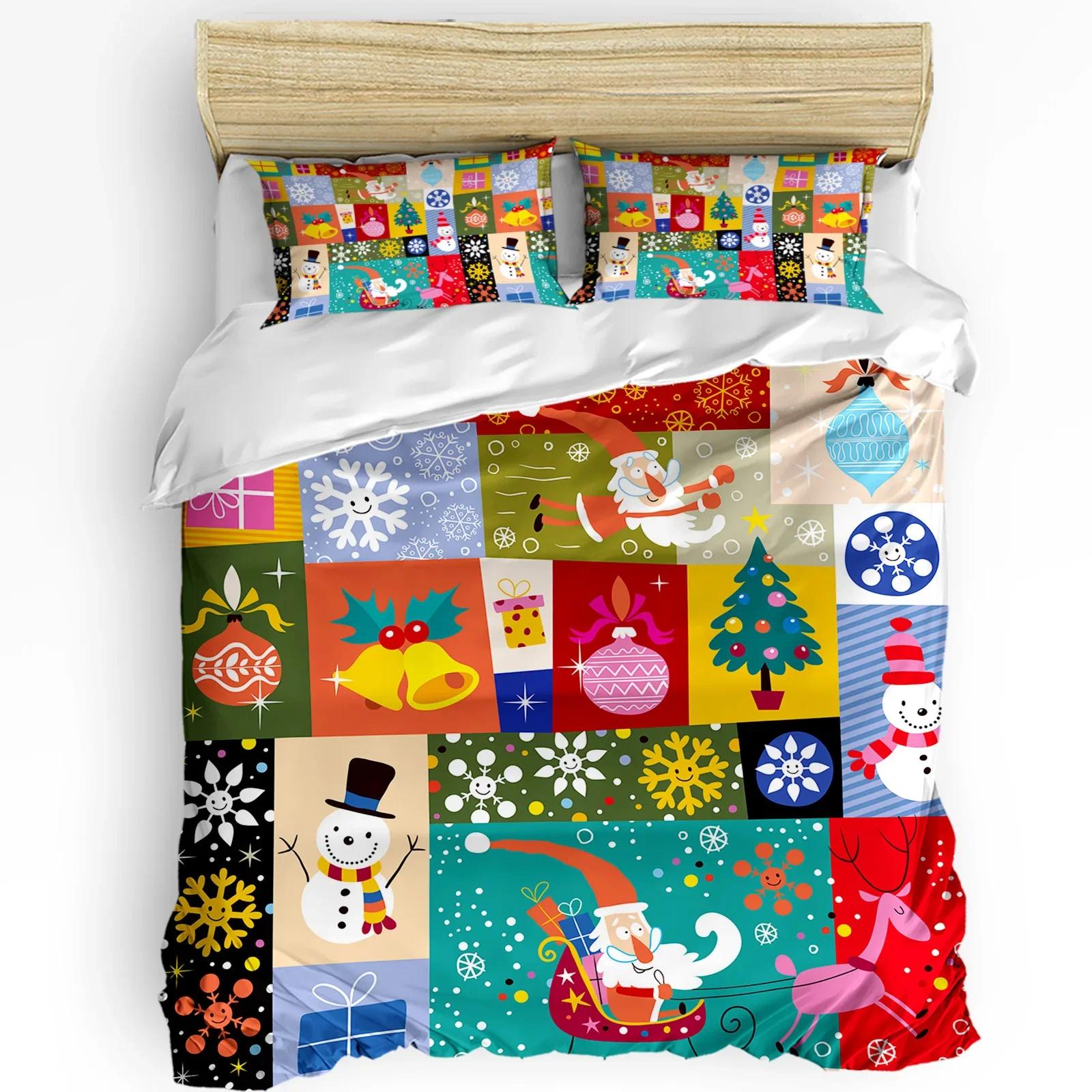

Comforter Christmas Winter Snowman Season Pine Trees Bedding Set 3Pcs Double Bed Set Home Textile Comforter (quilt)-EU Single(135*200cm)3pcs