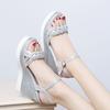 Women's Sandals Wedges Heel Pink Platform Roman Style Ladies Shoes Summer 2025 Comfortable Sale Original Offers Trending Sandal