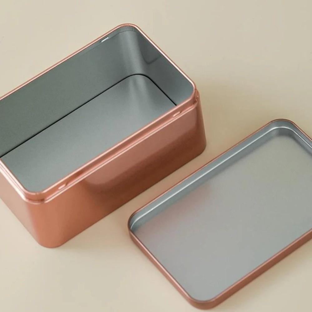 Solid Color Tea Container Square Empty Cans Gift Jars Card Box Home Storage