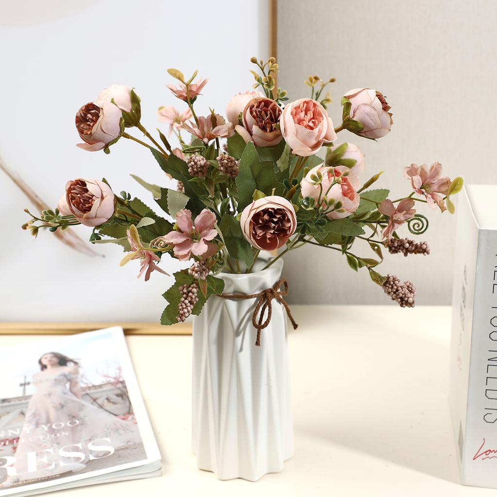 Rote Pfingstrose Kunstblume Heim Wohnzimmer Tischdekoration Kunstblumen Requisiten Blumendekorationen