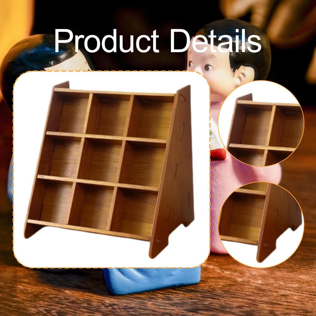 Collectible Display Case Shelves Multipurpose Wooden Storage Cabinet for Collectibles Dolls