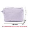 Seersucker Ruffle Cosmetic Bags Pink/Purple Striped Storage Make Up Bags for Women Lady with Zipper Travel Bag Makeup Bag