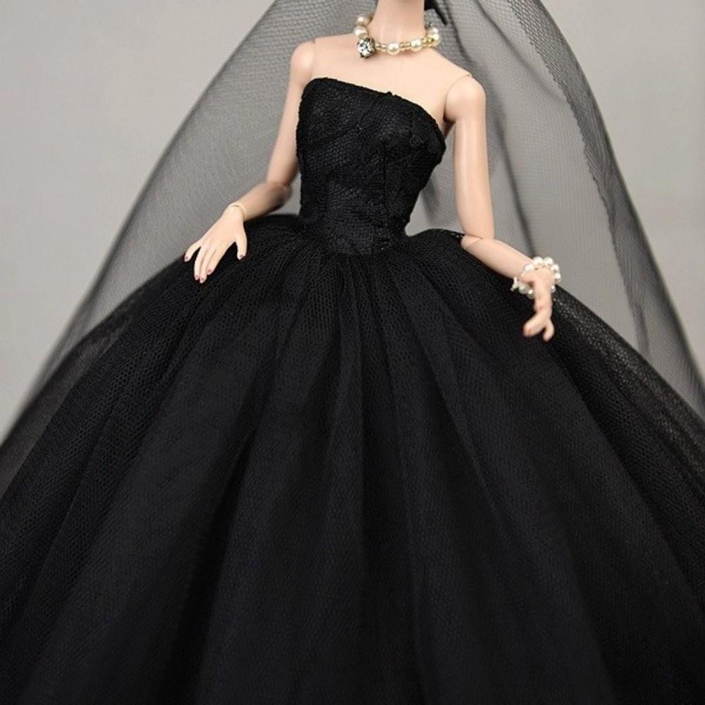 Solid Color Doll Wedding Dress Multicolour Doll Bridal Clothes Doll Dress Clothes 1/6 BJD Doll