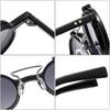Fashion Small Round Punk Double Bridges Women Sunglasses Retro Flip Lens Shades UV400 Men Rivets Sun Glasses