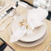 6 Pcs Napkin Ring Holder Napkins Rings Hoops for Cloth Buckle Hotel Towel Round