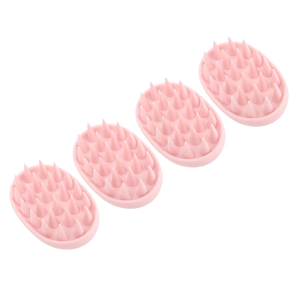 4 szt. Masażer do skóry głowy Szczotka do mycia włosów Miękki silikon Wygodny Ulga w zmęczeniu Skrobak do skóry głowy