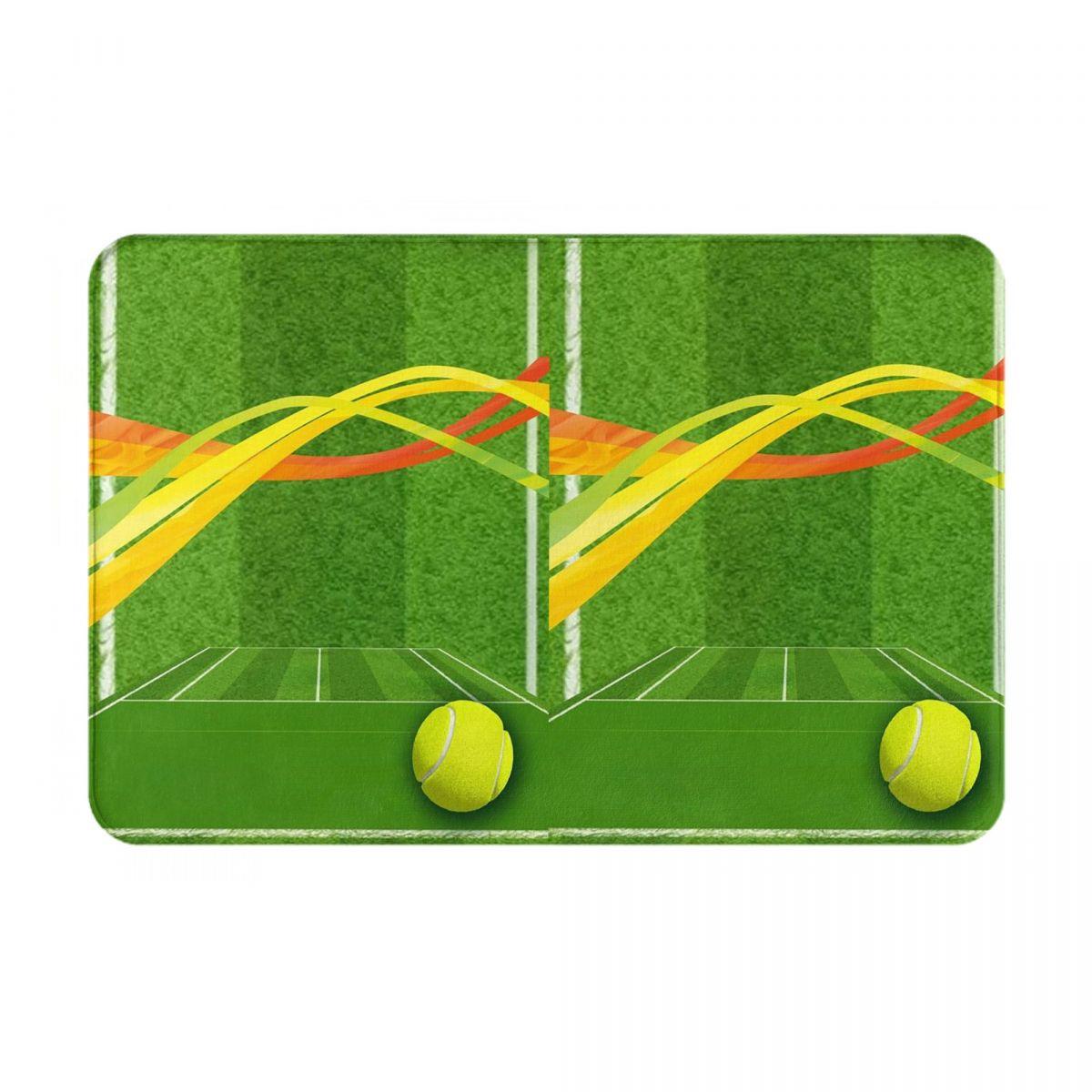 Tennisbaan Patroon Antislip Deurmat Vloermat Kussen Tapijt Vloerkleed voor Keuken Entree Huis Slaapkamer Voetmat Matten 60x40 cm