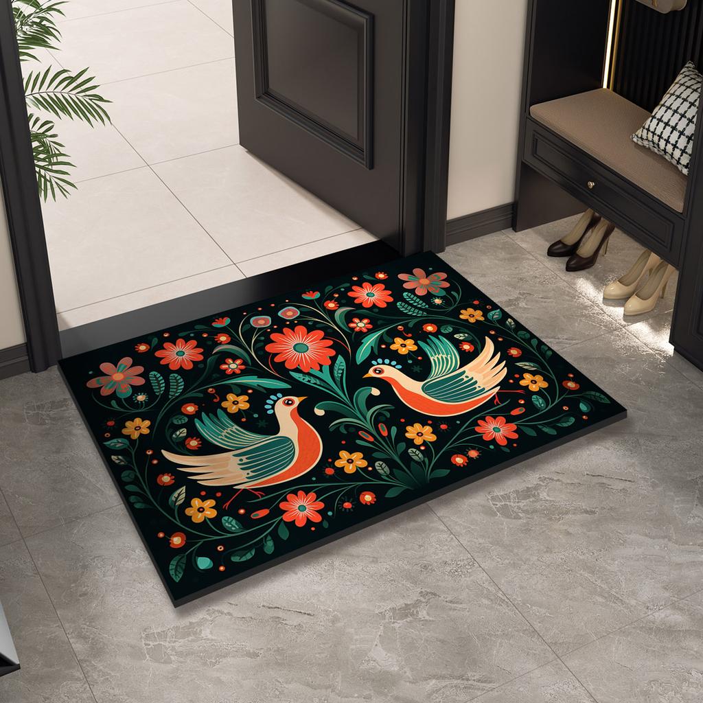 Vintage Entrance Welcome Doormat Home Door Mat Outdoor Front Room Rugs Foot Mat Hallway Carpet Floor Bath Mats Washable