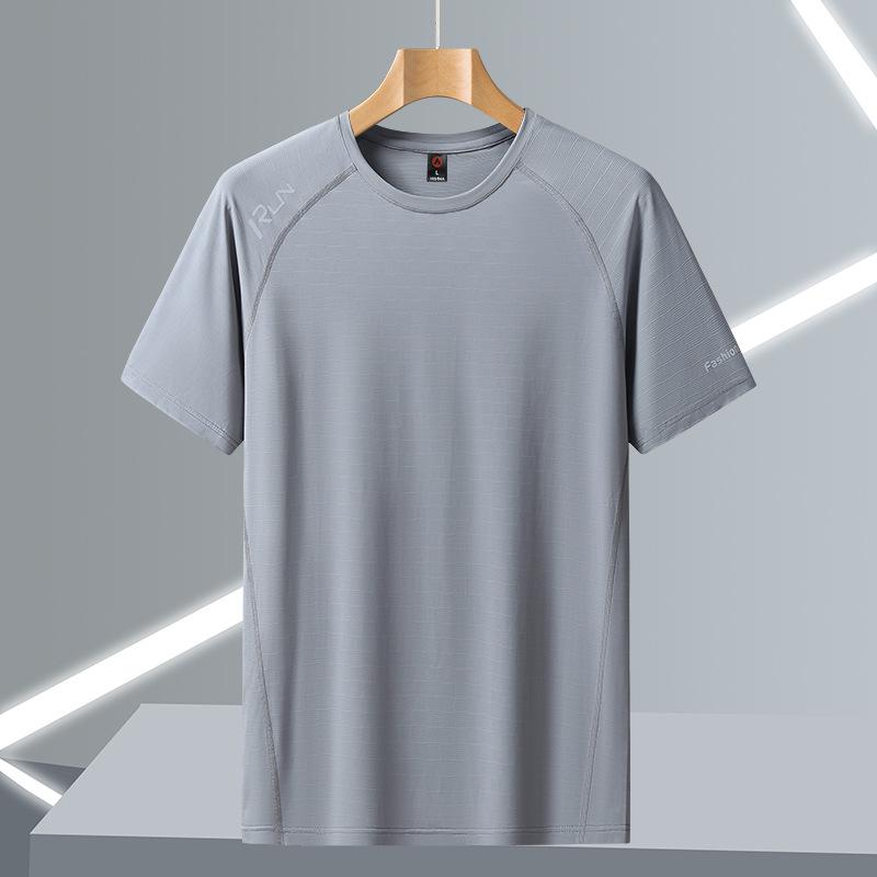 Short Sleeved Breathable Ice Silk Short Sleeved Summer Sports and Leisure T-shirt