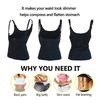 Women Waist Trainer Vest Slimming Corset  Weight Loss Body Shaper Sauna Suit Compression Shirt Belly Girdle Tops Shapewear Strap