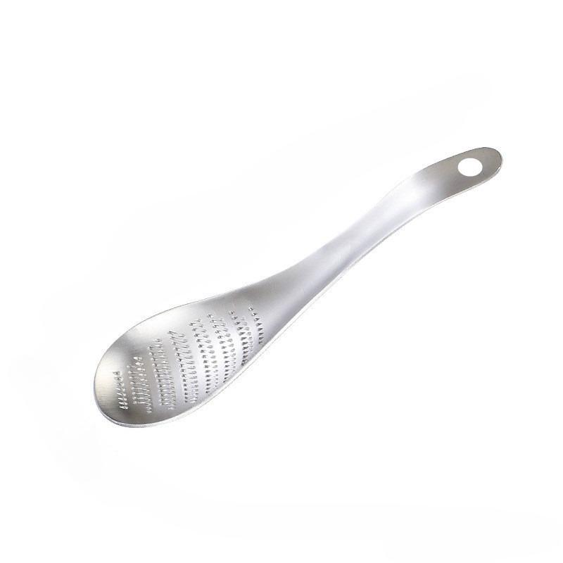 

1pc Stainless Steel Ginger Grater Spoon - Manual Garlic Masher , Durable Kitchen Tool for Ginger & Garlic Pureeing