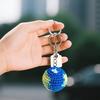 Thickened Metal Ring Crochet Ball Charm Pendant Necklace Plush 1 Pc