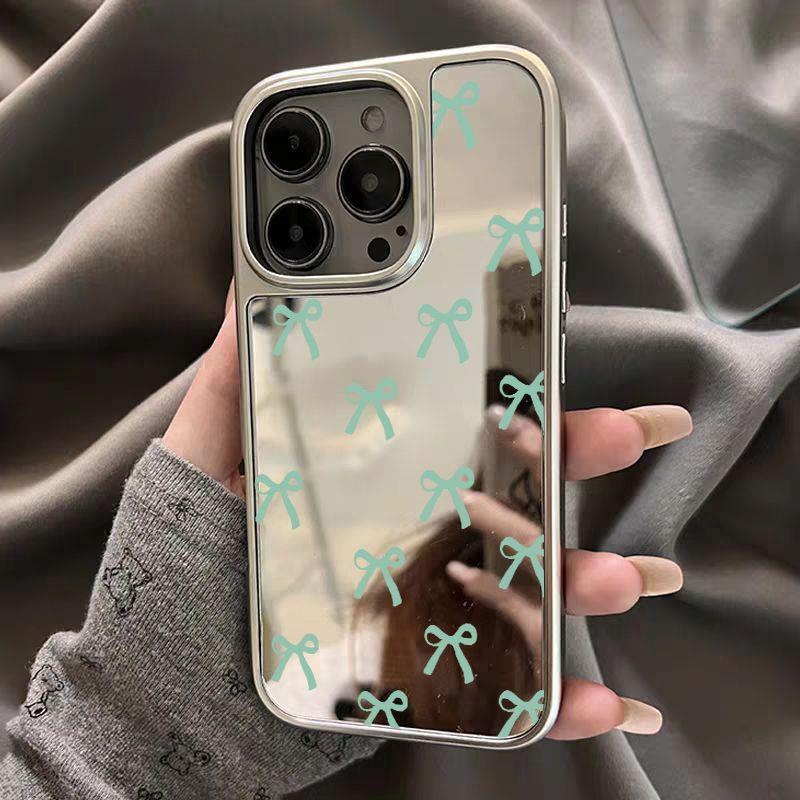 Bow Apple 11promax Mobile Phone Case iPhone11/11 Electroplating 11 Makeup Mirror 11 Case
