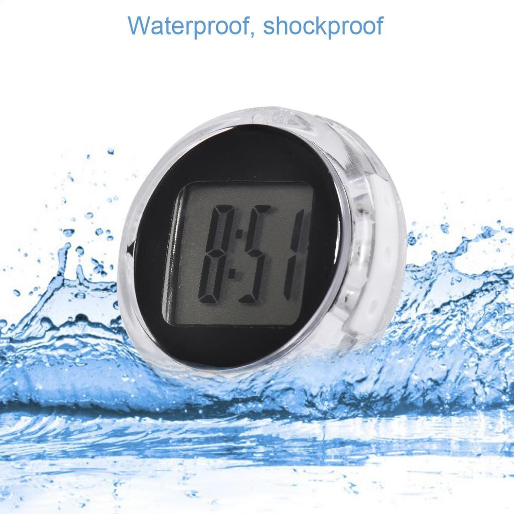 Mini Digital Motorcycle Clock Electronic Clocks Electronic Watch LCD Display Digital With Self-Adhesive Bracket Electronic Clock