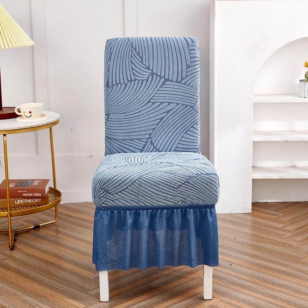 High Elastic Chair Cover Winter Thickened Full Skirt Solid Ripple Pattern Amazon Chair Cover
