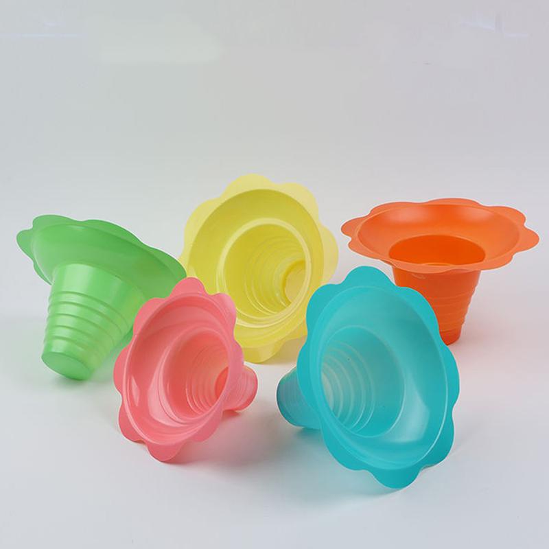 20 Stück Einweg-Joghurtbecher, Schneekegelbecher für Eiscreme, Smoothie-Eiscremebecher, rasiertes Eis, Sandeisschale, Blumen-Schneeeisbecher