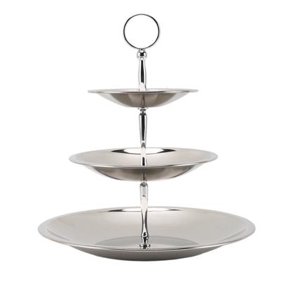 Etagere Serviertablett Edelstahl Große Kapazität Multifunktional Obst Gebäck Halter Cupcake