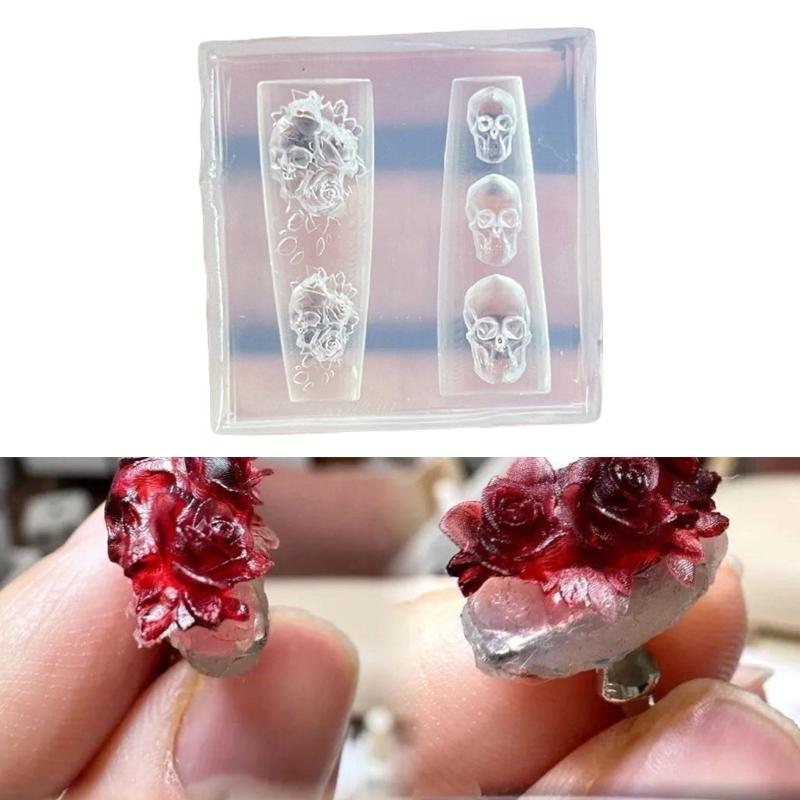 Flexible Silicone Nail Art Mold Creative Charm Design Reusable Manicure Accessories Easy Clean Home Salon Use