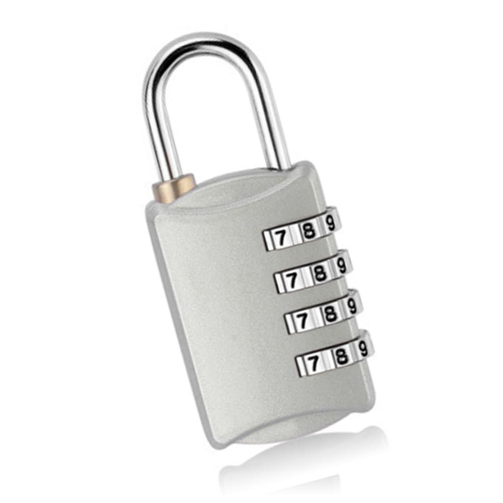 Coded Lock Zinc Alloy Keep Security Combination Padlock for Luggage Cases Filing CabinetsSilver
