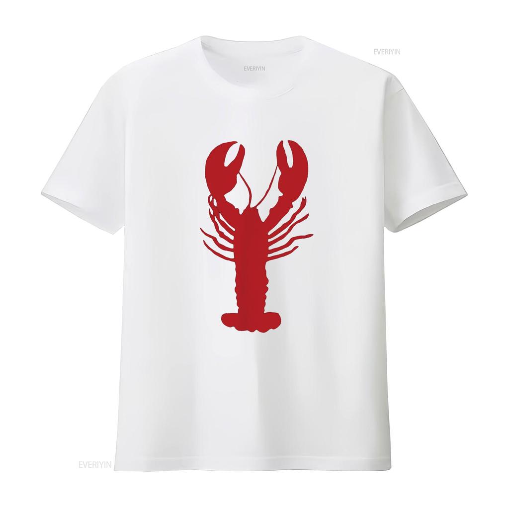 Lobster T Shirt for and Kids vintage Washed homme Unisex fashion Stretched designer clothes Top For Everyday Wear Casual