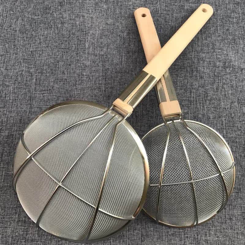 JINGRUIXIANG Stainless Steel Skimmer with Wood Handle