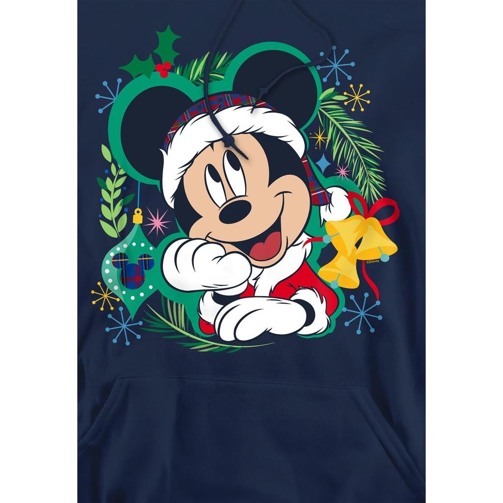 Disney Mens Mickey Mouse Wreath Christmas Hoodie