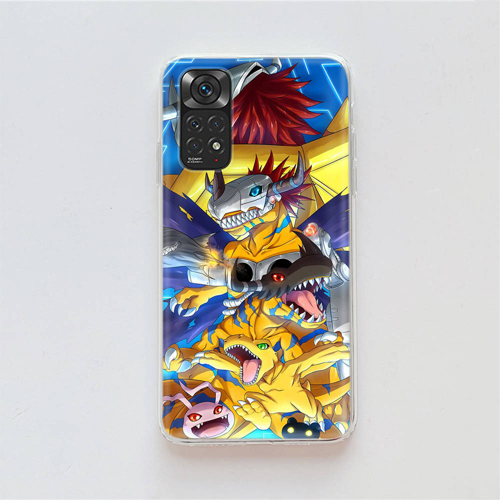 DT33 Digimon Case for Samsung A04 A14 A23 A34 A54 M23 M33 M52 M53 Realme 10 9 C30S C35 C55 VIVO Y02S Y21 Y33S Y51 X80 Pro Clear Cover