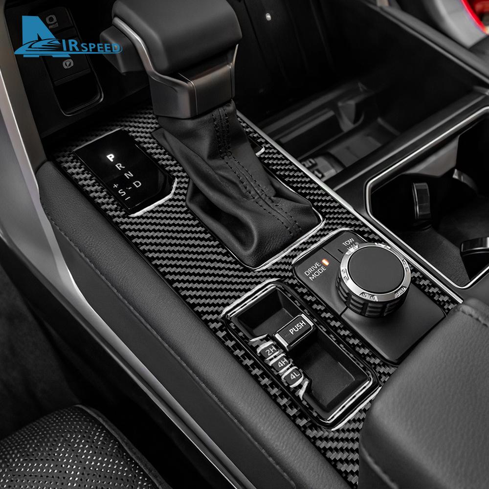 Real Soft Carbon Fiber Sticker For Toyota Tundra 2025 2025 2025 2025 Car Gear Shift Panel Frame Interior Trim LHD Accessories